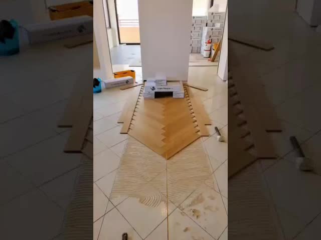 600 x 90 x 10MM Natural Vanished Oak Herringbone Parquet Flooring with 25 Years Residential Warranty