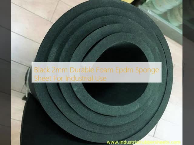Black 2mm Durable Foam Epdm Sponge Sheet For Industrial Use