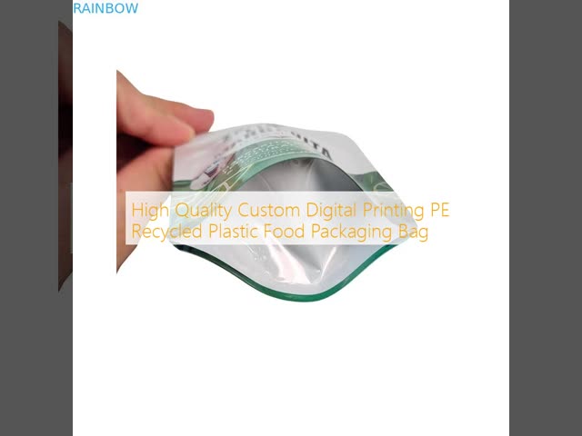 High Quality Custom Digital Printing Recycled Plastic Food Packaging Bag with Heat Seal Stand Up Pouch
