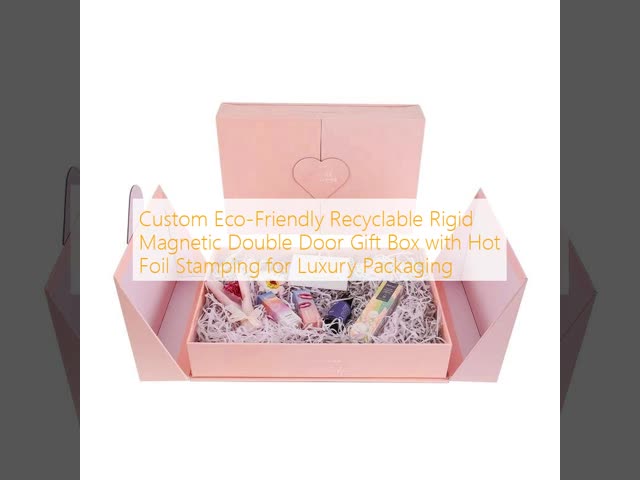 Custom Eco-Friendly Recyclable Rigid Magnetic Double Door Gift Box with Hot Foil Stamping for Luxury Packaging