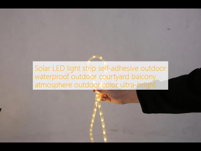 Solar LED light strip self-adhesive outdoor waterproof outdoor courtyard balcony atmosphere outdoor color ultra-bright