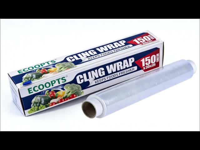 100% Safe PE Cling Film With Cutter Box for Food Wrap Fruits and Vegetables Packaging Made in CHina