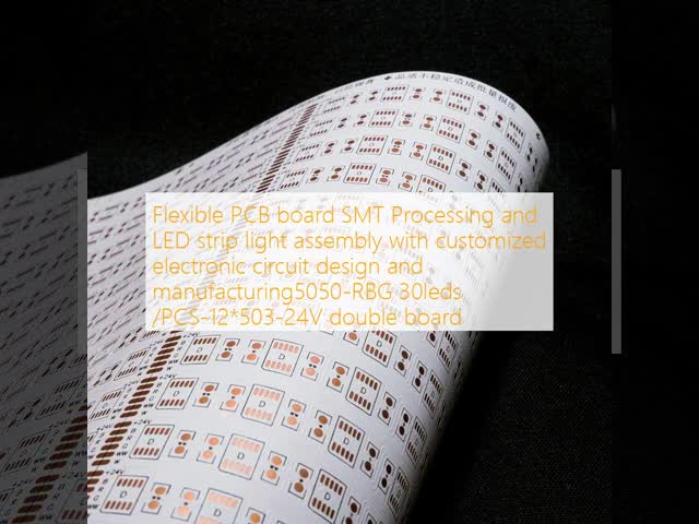 Flexible PCB and LED Strip Light with Customized Electronic Circuit Design, 5050-RGB 30leds, and Fire Protection Level V0