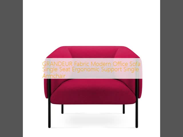 GRANDEUR Fabric Modern Office Sofa Single Seat Ergonomic Support Single Armchair
