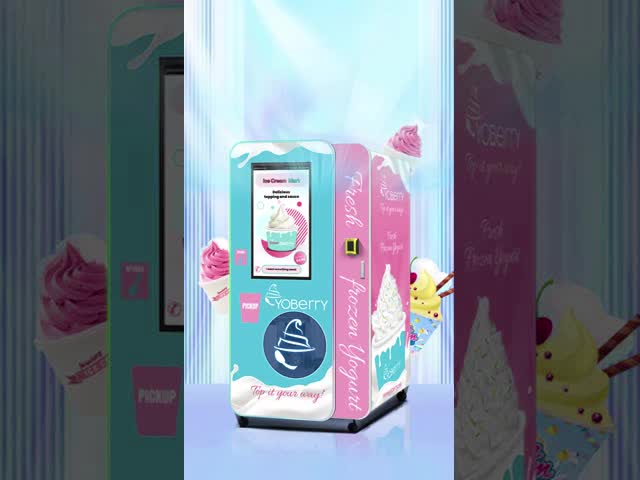 Haloo ice cream vending machines with top light box and worm gear reducer, Embraco 1.5P compressor imported from Brazil