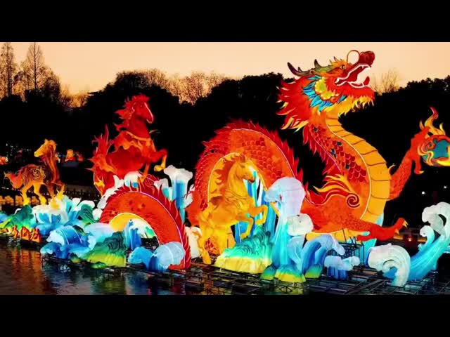 Chinese Traditional Spring Festival Lanterns, Horse Year Theme Lanterns for Park and Zoo