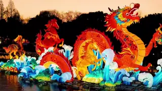 Chinese Traditional Spring Festival Lanterns, Horse Year Theme Lanterns for Park and Zoo