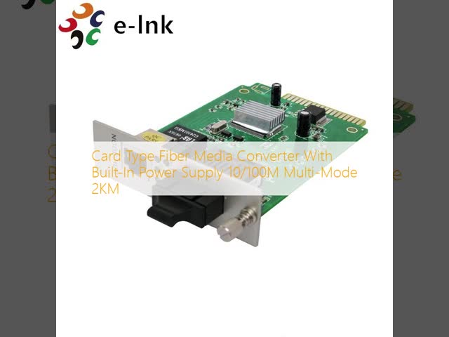 Card Type Fiber Media Converter With Built-In Power Supply 10/100M Multi-Mode 2KM
