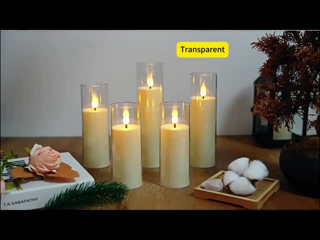 Electronic LED Pillar Candles Eco Friendly Battery Powered Flickering Candle Wireless