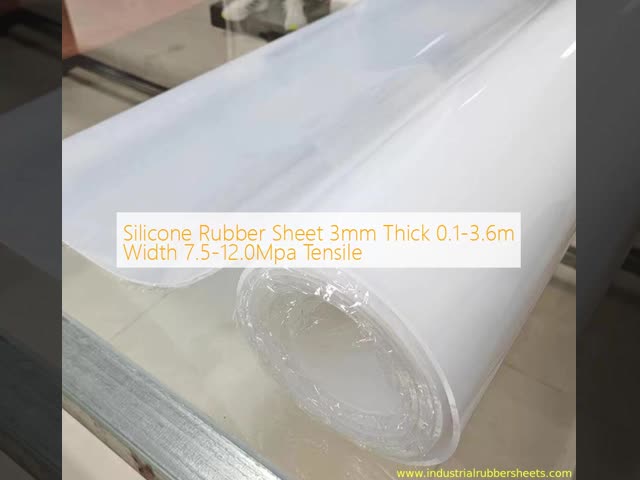 7.5-12.0Mpa Tensile Strength Silicone Rubber Sheet with 0.1-3.6m Width and Excellent Aging Resistance