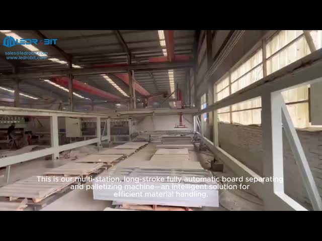 China Robot Supply Automatic Loader Unloader For Muti-station Cover In Granite Marble Engineered Stone Wood Panel Shockproof Foam Board Production Line