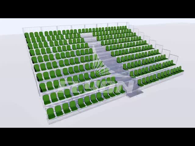 Sports Venues Outdoor Metal Bleachers Aluminum Alloy