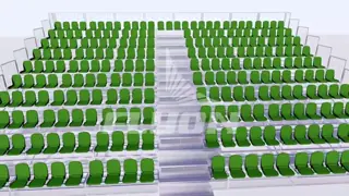 Sports Venues Outdoor Metal Bleachers Aluminum Alloy