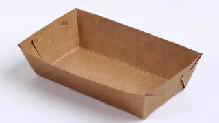 300ml to 1800ml Foldable Takeaway Containers Kraft Paper Disposable Food Tray for Fast Food