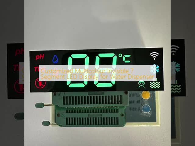 Customized Multicolour Invisible 7 Segment LED Display for Water Dispenser
