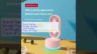 Lightweight Silent Humidifier Fan Quiet Tabletop Fan With 2000mAh Battery Plastic Design