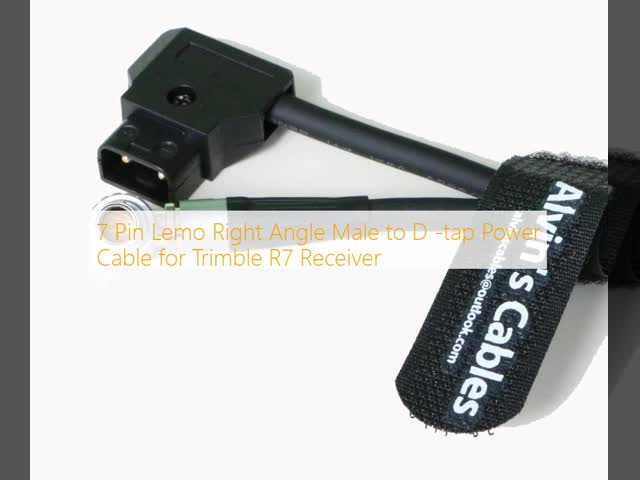 7 Pin Lemo Right Angle Male to D -tap Power Cable for Trimble R7 Receiver