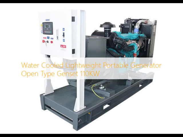 Water Cooled Lightweight Portable Generator Open Type Genset 110KW