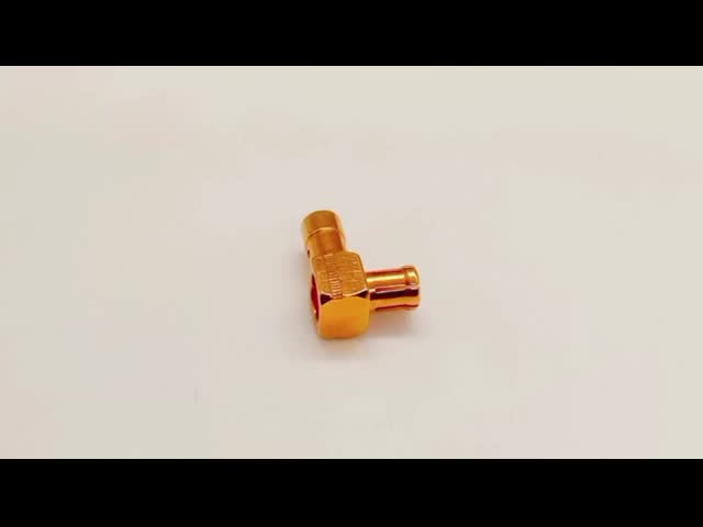 MCX Connector Male Right Angle Welded Type with Gold-plated Brass for DC-6GHz Frequency Range