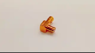 MCX Connector Male Right Angle Welded Type with Gold-plated Brass for DC-6GHz Frequency Range