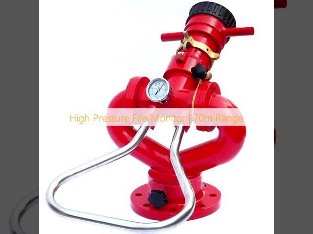 High Pressure Fire Monitor with 70m Range and Stainless Steel Construction for Industrial Firefighting