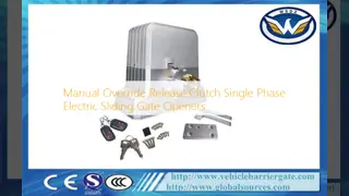 Manual Override Release Clutch Single Phase Electric Sliding Gate Openers