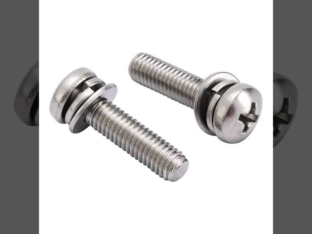 GB9074.4 Standard Pre-Assembled Vibration Resistant Pan Head Screw Kit with Flat and Spring Washer
