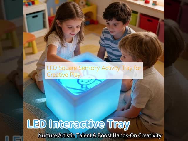 LED Square Sensory Activity Tray for Creative Play