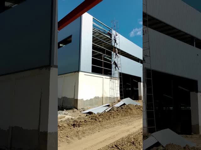 Covered Steel Indoor Sports Center Large Span Steel Structure Building Prefabricated Industrial Steel Structure Storage Warehouse