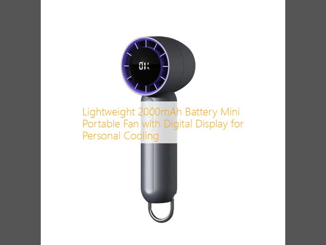 Lightweight 2000mAh Battery Mini Portable Fan Flashlight Features for Personal Cooling