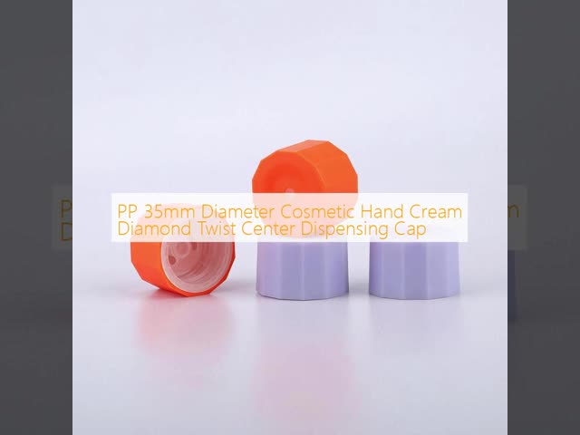 PP 35mm Diameter Cosmetic Hand Cream Diamond Twist Center Dispensing Cap
