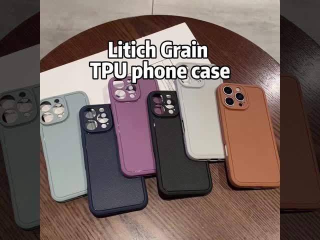 Smooth Litchi Grain Leather Flip Case 2 Cards with Hidden Magnetic Closure