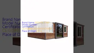 20ft Size Expandable Container House with Rapid Deployment and Steel Frame Structure for Modern Living