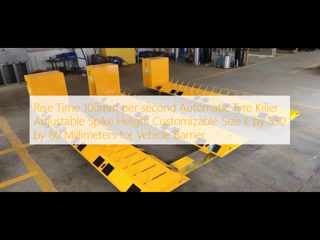 Rise Time 100mm per second Automatic Tyre Killer Adjustable Spike Height Customizable Size L by 550 by 80 Millimeters for Vehicle Barrier