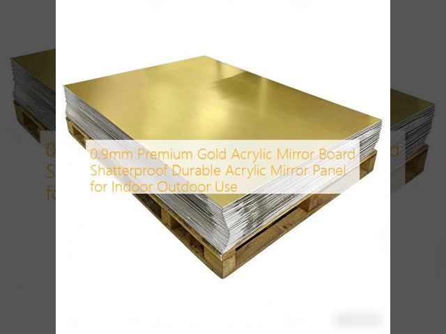 0.9mm Premium Gold Acrylic Mirror Board Shatterproof Durable Acrylic Mirror Panel for Indoor Outdoor Use