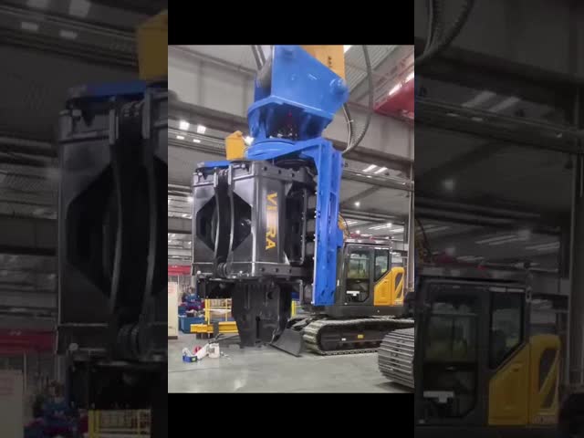 Compact & Powerful: Side Grip Pile Driver for 9m Deep Piling in Tight Spaces