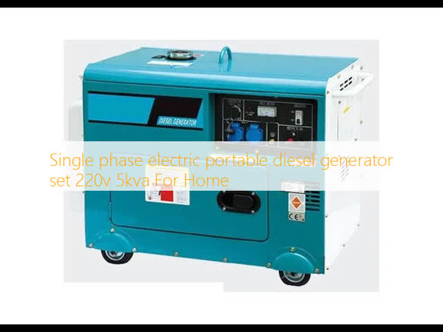 Single phase electric portable diesel generator set 220v  5kva For Home
