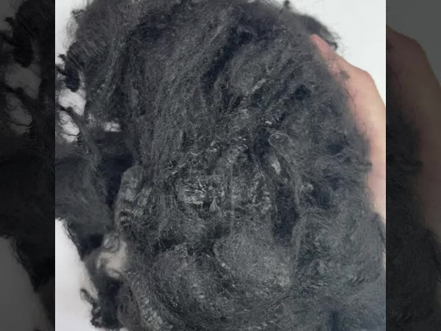 Black 3D*65mm Polypropylene Staple Fiber with Acid and Alkali Corrosion Resistance and Waterproof Wear-Resistant Properties