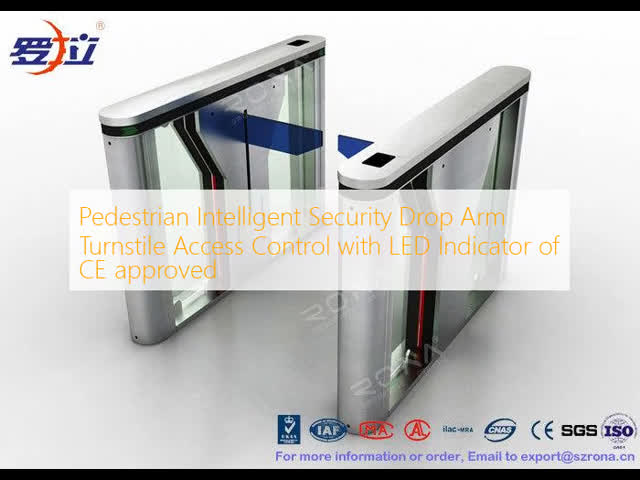 Pedestrian Intelligent Security Drop Arm Turnstile Access Control with LED Indicator of CE approved