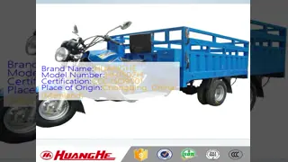 250cc Close Cabin Chinese Tricycle Motorcycle 450KG Heavy Load Blue