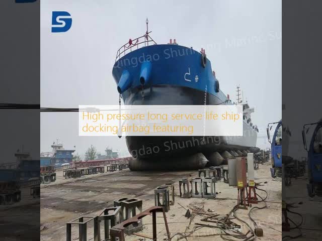 High pressure long service life ship docking airbag featuring