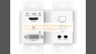 Lpcm Audio Format Hdbaset Extender 91.8x104.8x43mm Wallplate