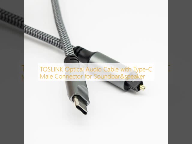 TOSLINK Optical Audio Cable with Type-C Male Connector for Soundbar&speaker