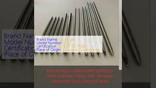 Processing Custom Laser Cutting 304 316L Stainless Steel Capillary Tube Hollowing  Slotting  Punching  Marking  Sandblasting