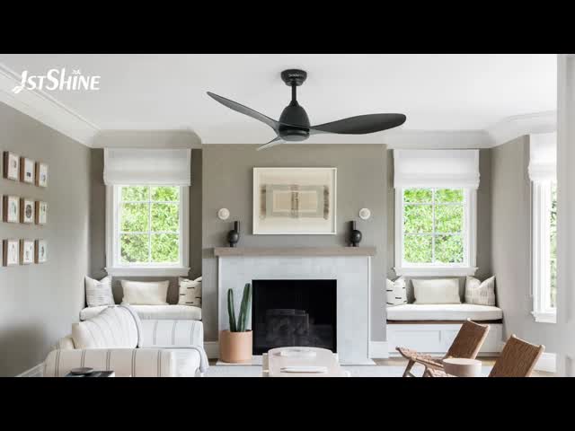 48 Inches Modern Ceiling Fan Without Led Light ABS Blade Dc Remote Control