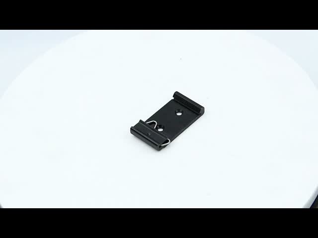 Aluminum 35mm Din Rail Fixed Clamp Black DIN Rail Mounting Clip Snap for Relay Mounting