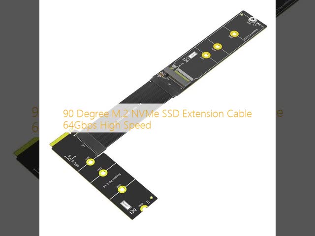 90 Degree M.2 NVMe SSD Extension Cable 64Gbps High Speed