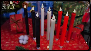 Remote Control Set Of 2 Candles White Real Wax Flameless Flickering Candles With Moving Flame