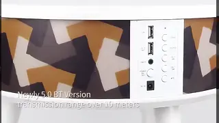 Wholesale Portable table Speaker with LED light built in Wireless charging Touch control Bedside big Table Speaker 