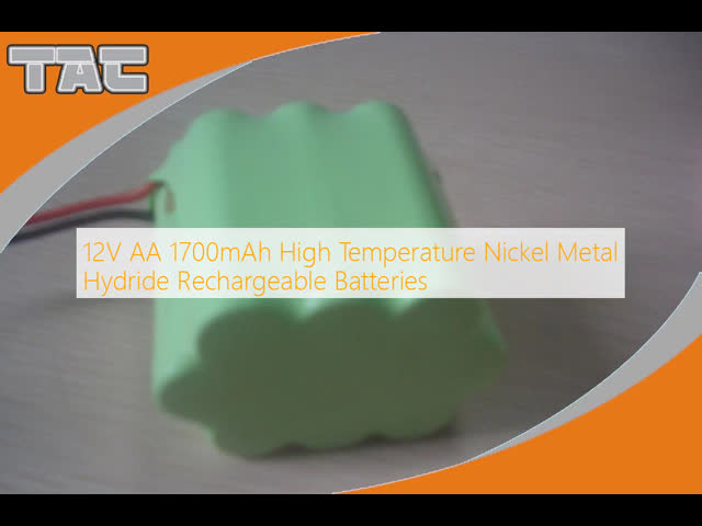 12V AA 1700mAh High Temperature Nickel Metal Hydride Rechargeable Batteries